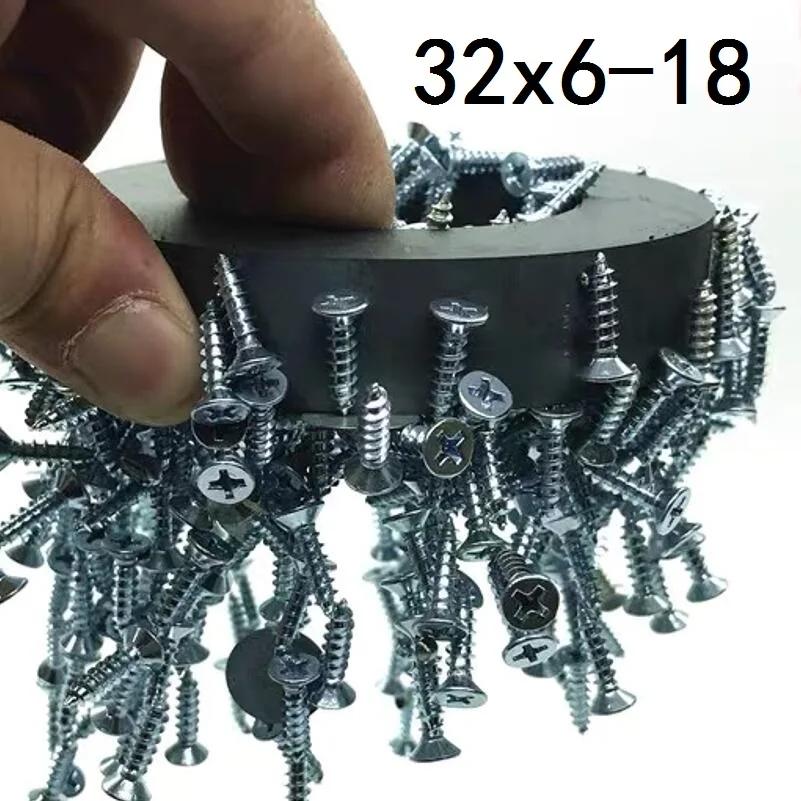 10pcs/lot Y30 Ring Ferrite Magnet 32*6 mm Hole 18mm Permanent magnet 32mm x 6mm Black Round Speaker 32X6 mm 32-18*6
